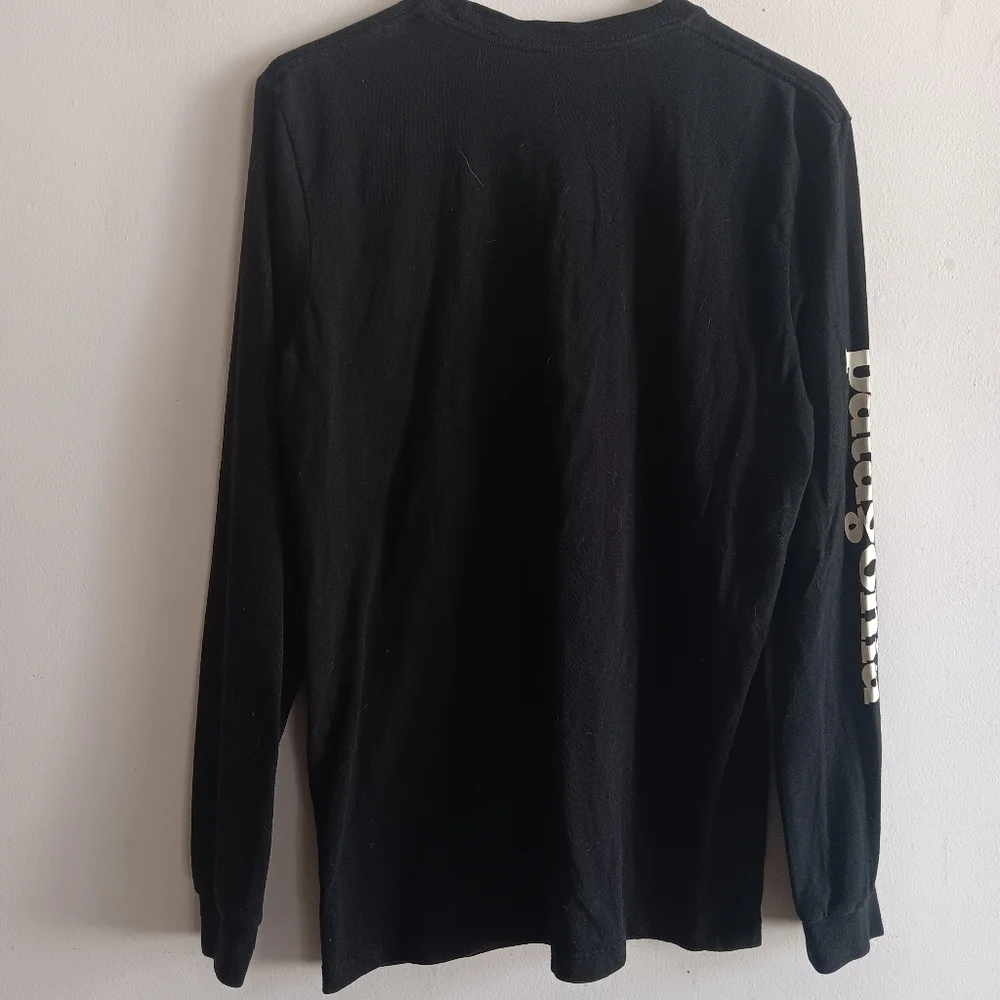 Patagonia‎ Black Spell Out Long Sleeve Crewneck Top Fall Base Layer Outdoor S